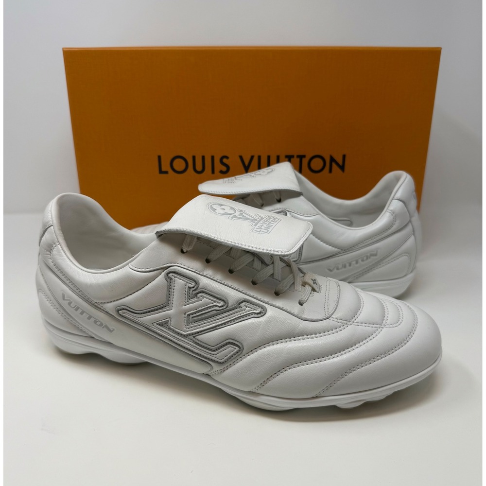Louis Vuitton Footprint Soccer Sneaker White Size 10 US 9 LV